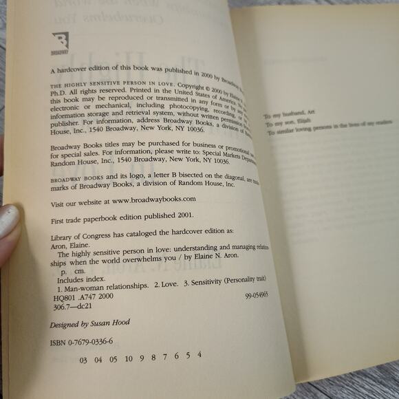 The Highly Sensitive Person in Love by Elaine Aron PhD PB - Picture 6 of 14